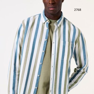 Chemise à manches longues Chemise avec rayure Chemise pour homme